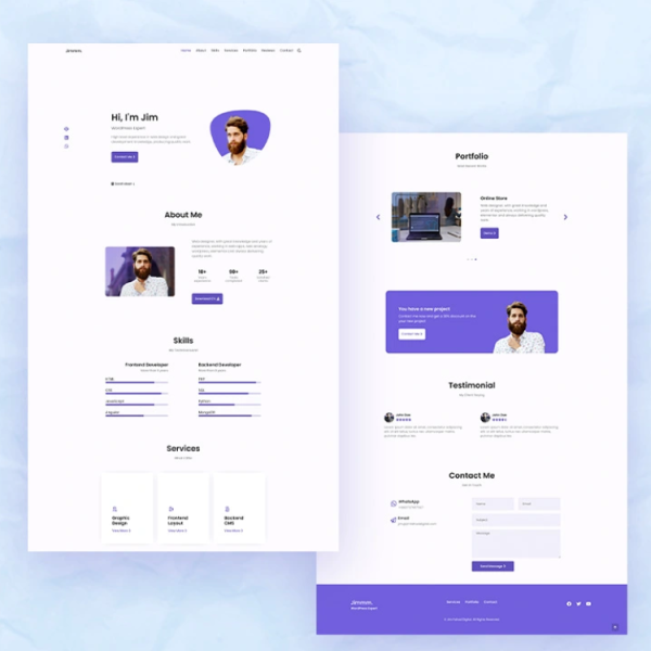 Mmm. – Personal Portfolio Elementor Template Kit