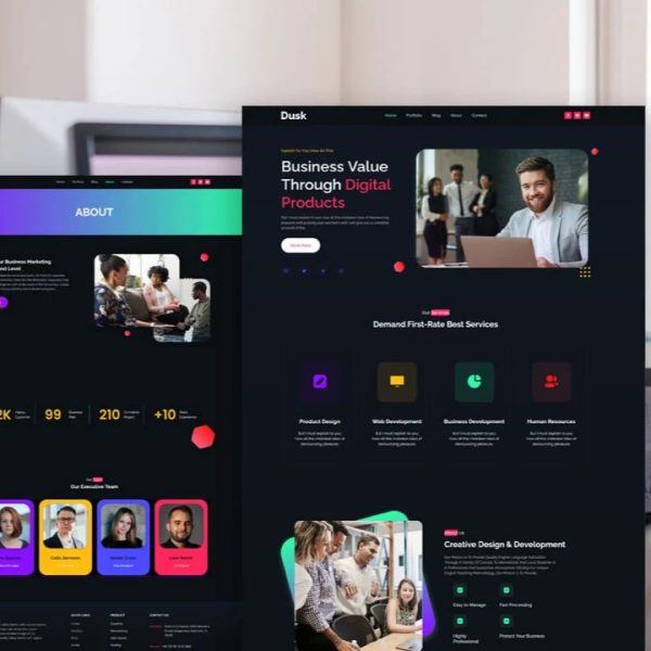 Dusk – Creative Dark Agency Elementor Template Kit