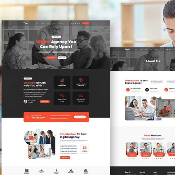 Zenix – Creative Business & Digital Agency Elementor Template Kit