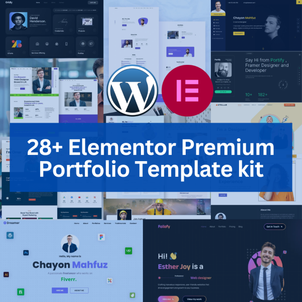 28+ Elementor Premium Portfolio Template kit