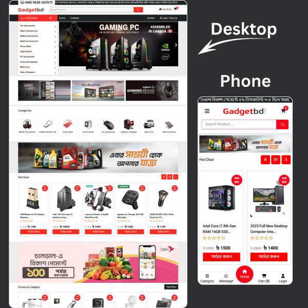 Black Gadget Laravel E-com PHP Script