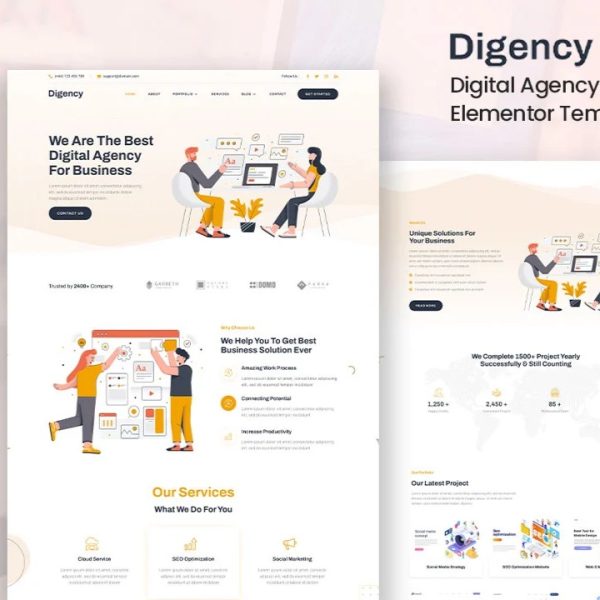 Digency – SEO & Digital Marketing Elementor Template Kit