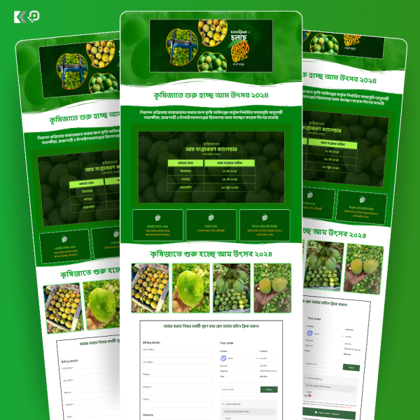 Krishijaat mango CartFlows Landing Page Design