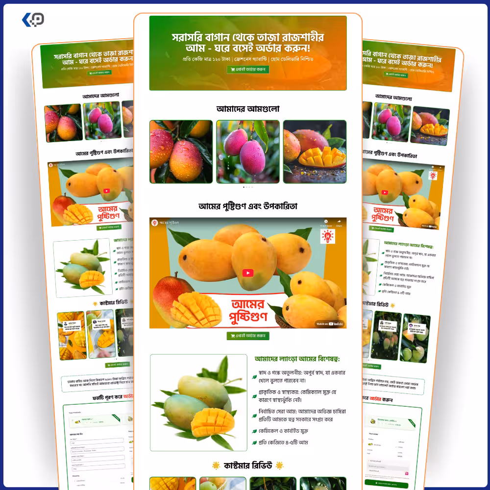 Mango CartFlows Sales Landing Page Design