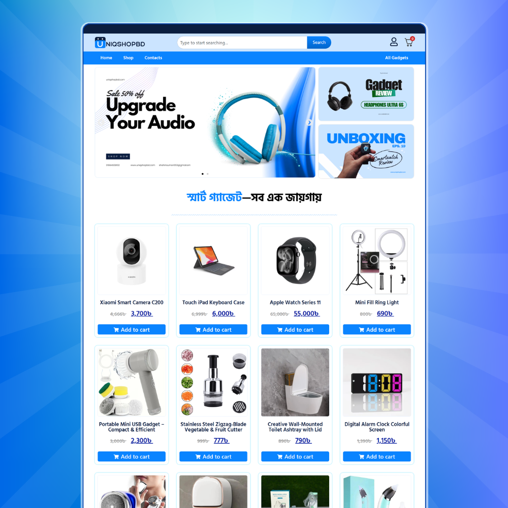 GadgetStore – Ready Elementor Website Backup