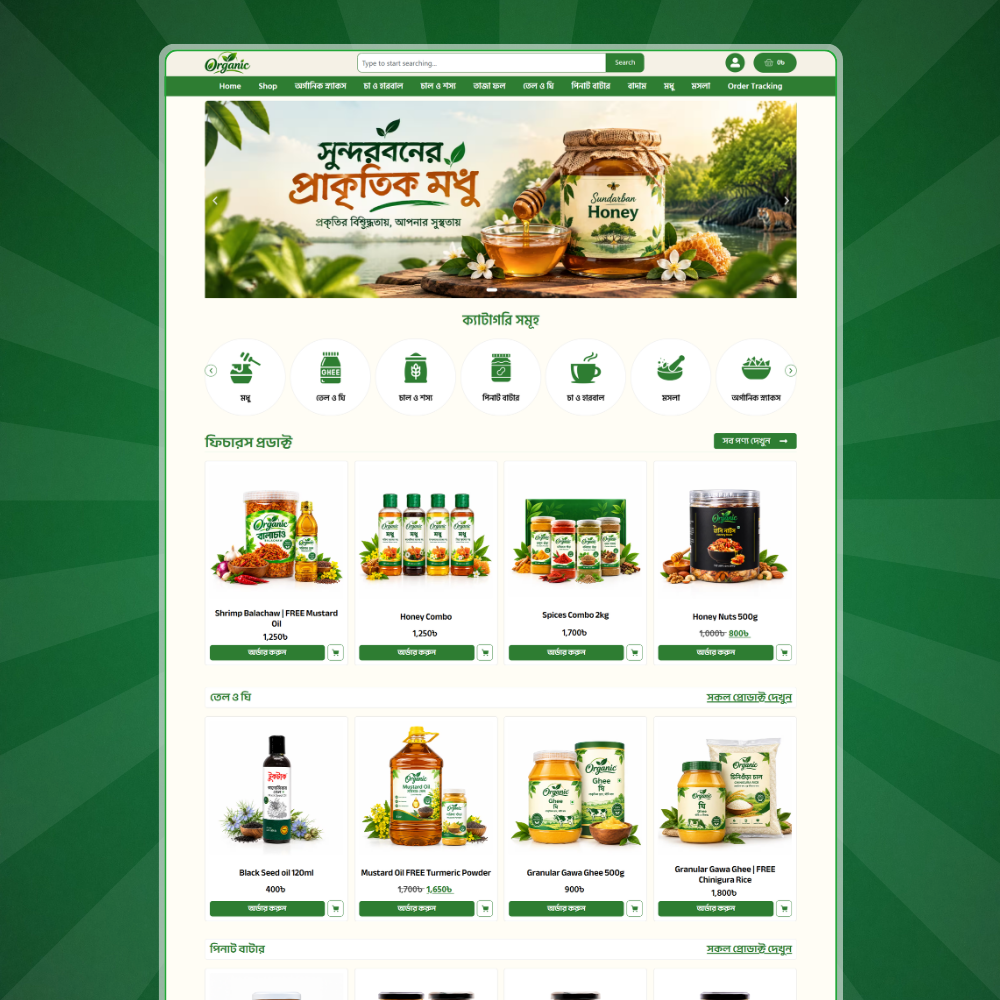Ready-to-Use Organic Food E-commerce Backup Template