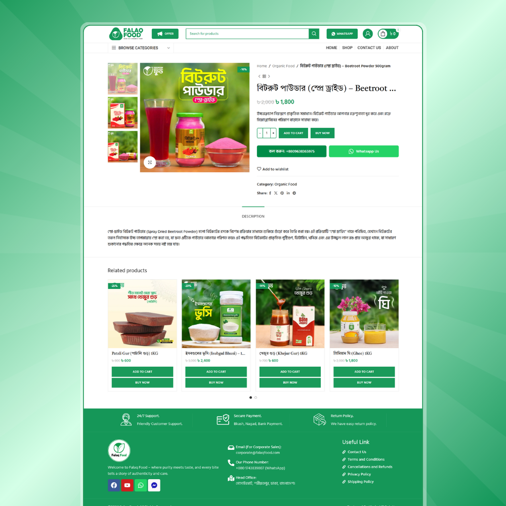 FalaqFood-Style eCommerce Website | Ready WordPress Backup Project - Image 2