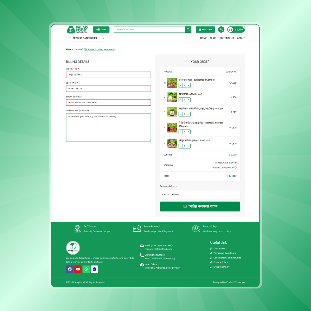 FalaqFood-Style eCommerce Website | Ready WordPress Backup Project - Image 4