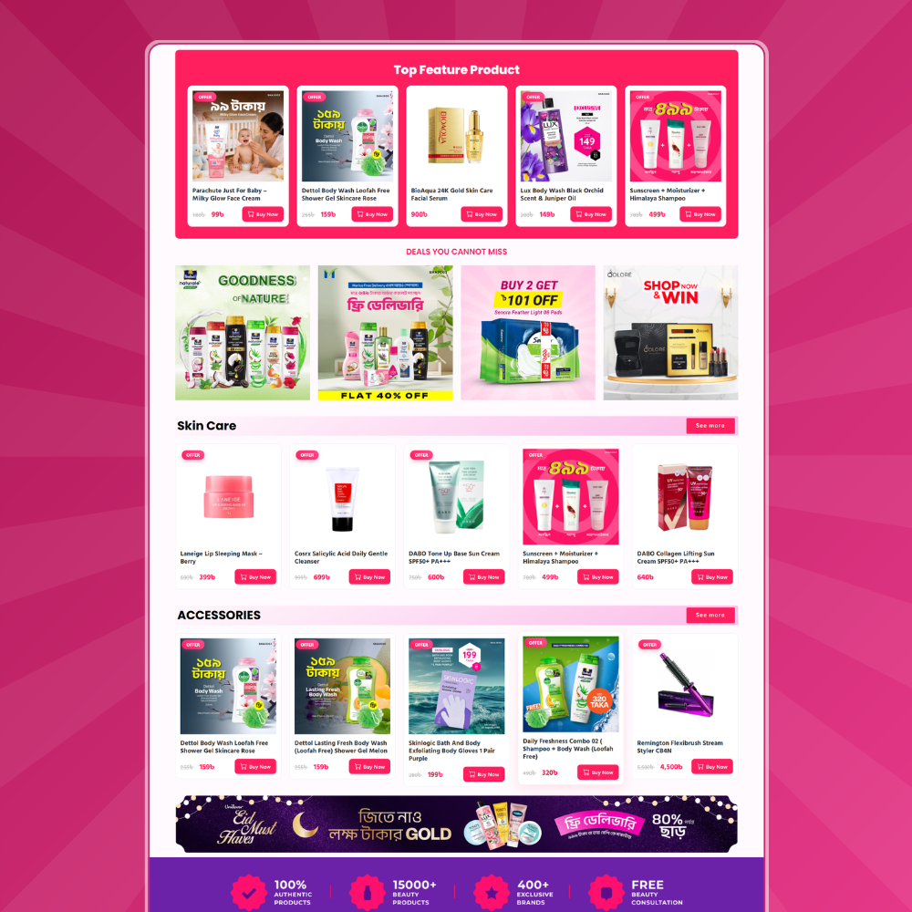 SHAJBAZAR – Skin Care & Beauty eCommerce Website Template - Image 2