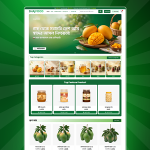 ShajBazar Organic Food – Ready eCommerce Website (Backup File)