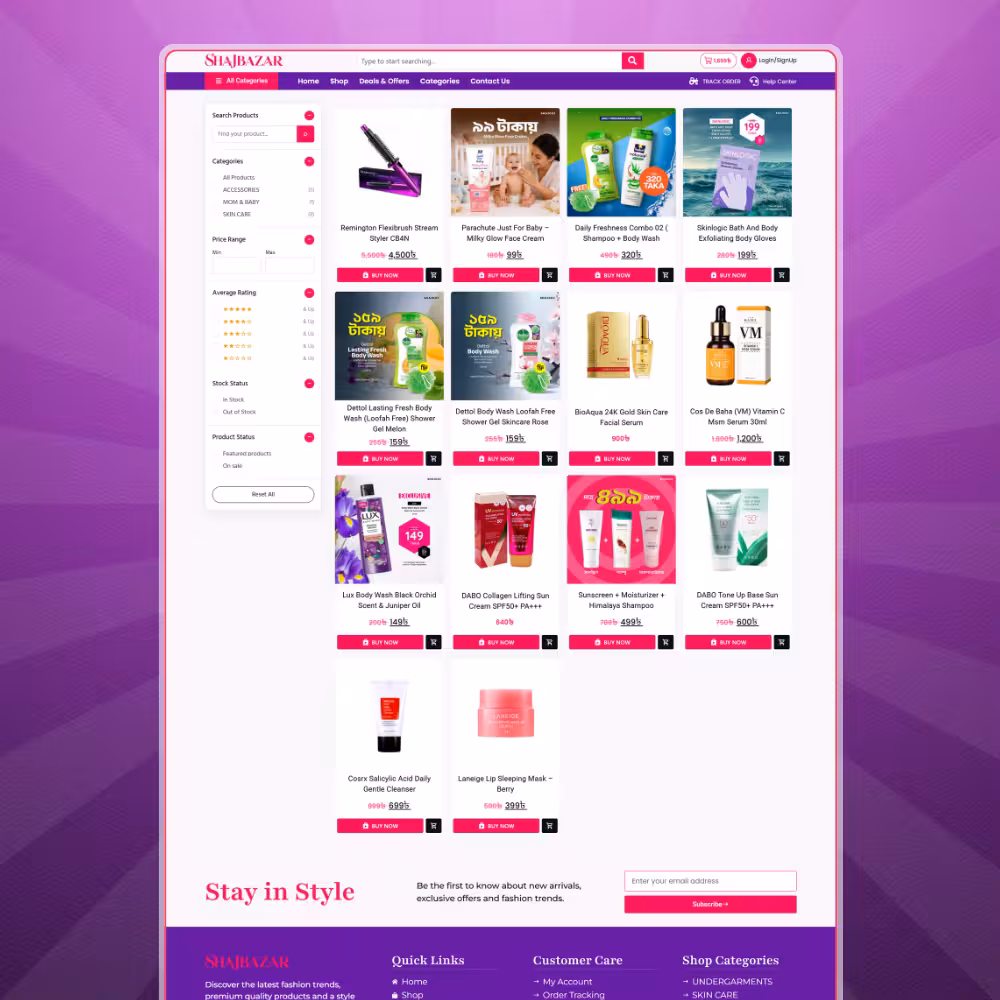 SHAJBAZAR – Skin Care & Beauty eCommerce WordPress Website Backup - Image 3