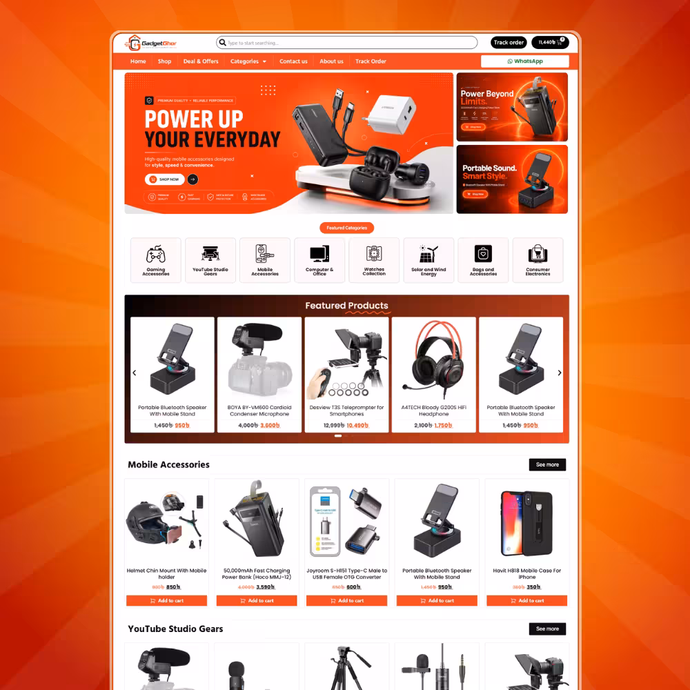 GadgetGhor – Elementor Gadget eCommerce Template (Backup File)