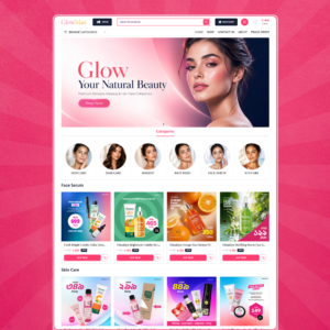 GlowMart – Beauty eCommerce Website Template (Backup File)