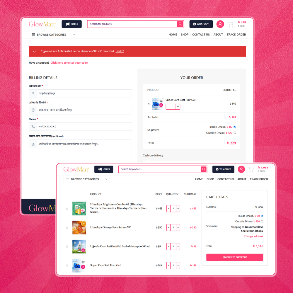 GlowMart – Beauty eCommerce Website Template (Backup File) - Image 4