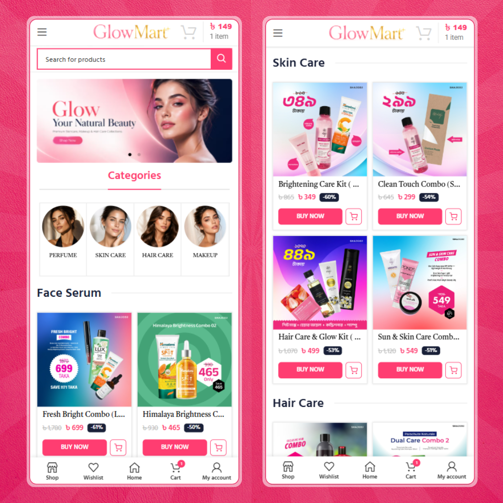 GlowMart – Beauty eCommerce Website Template (Backup File) - Image 6