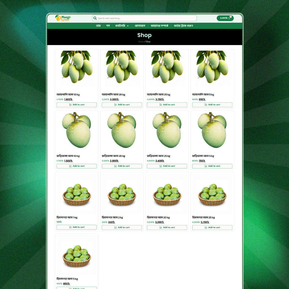 Mango Lover – Premium Mango Selling Website Template (Backup File) - Image 3